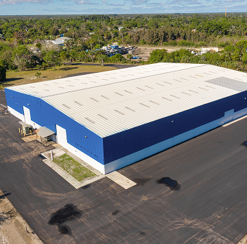 Warehouse aerial view